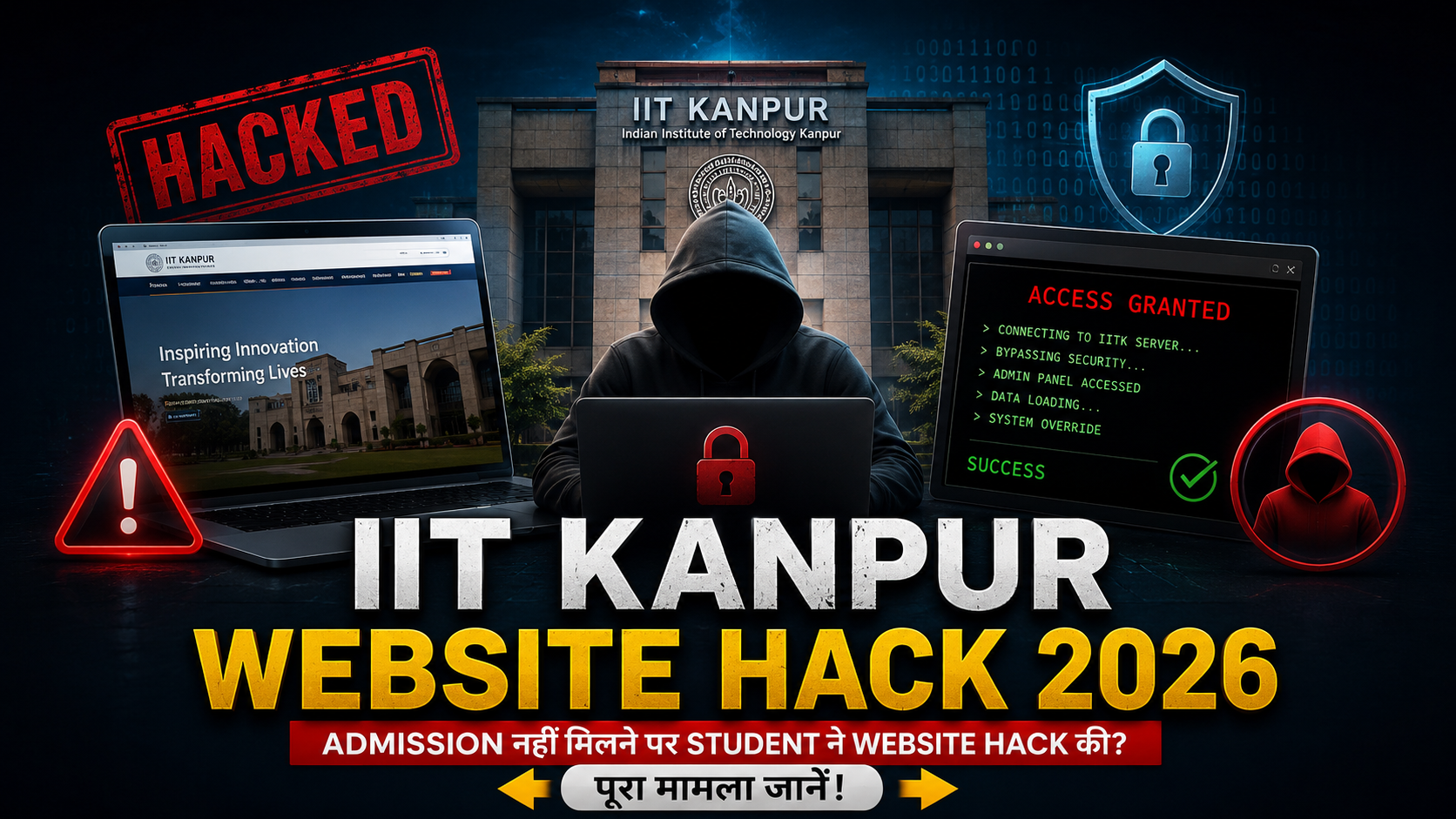 IIT Kanpur Website Hack 2026: Admission नहीं मिलने पर Student ने Website Hack की? पूरा मामला जानें