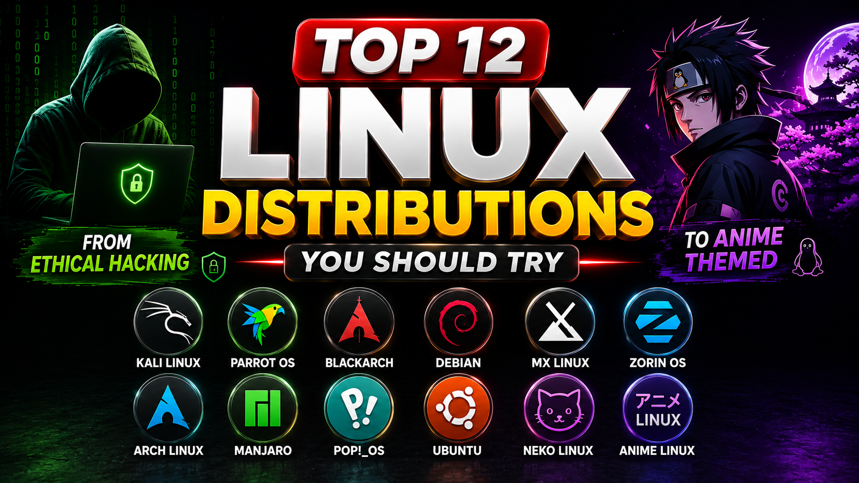 2026 में आजमाने वाली टॉप 12 Linux Distributions | Ethical Hacking से Anime Linux तक पूरी जानकारी