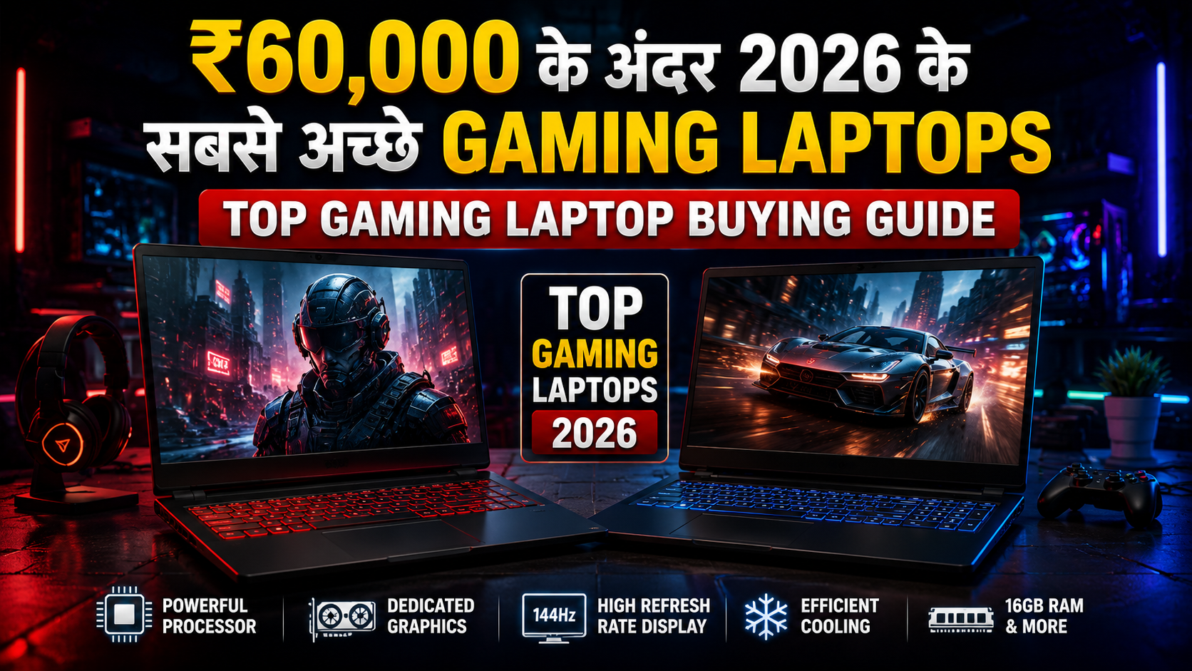 ₹60,000 के अंदर 2026 के सबसे अच्छे Gaming Laptops | Top Gaming Laptop Buying Guide