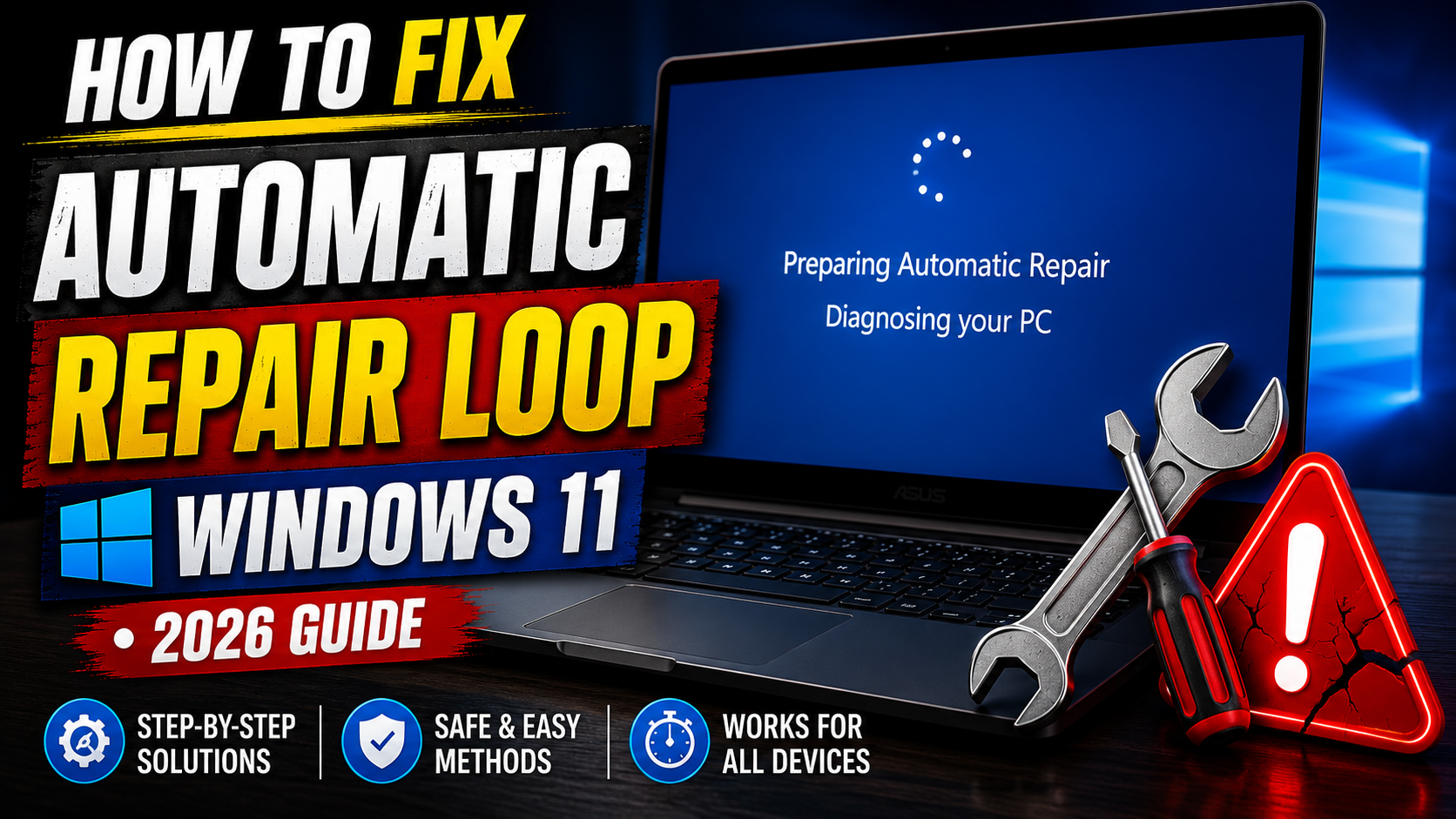 Windows 11 में Automatic Repair Loop कैसे ठीक करें – आसान Step by Step Guide (2026)