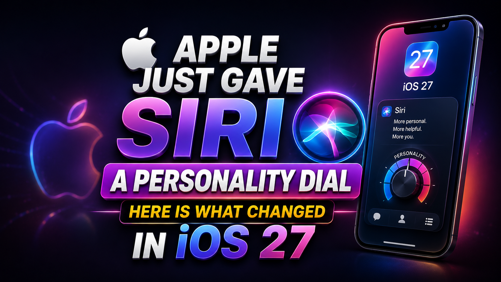 iOS 27 में Siri का नया Personality Dial फीचर क्या है जानें