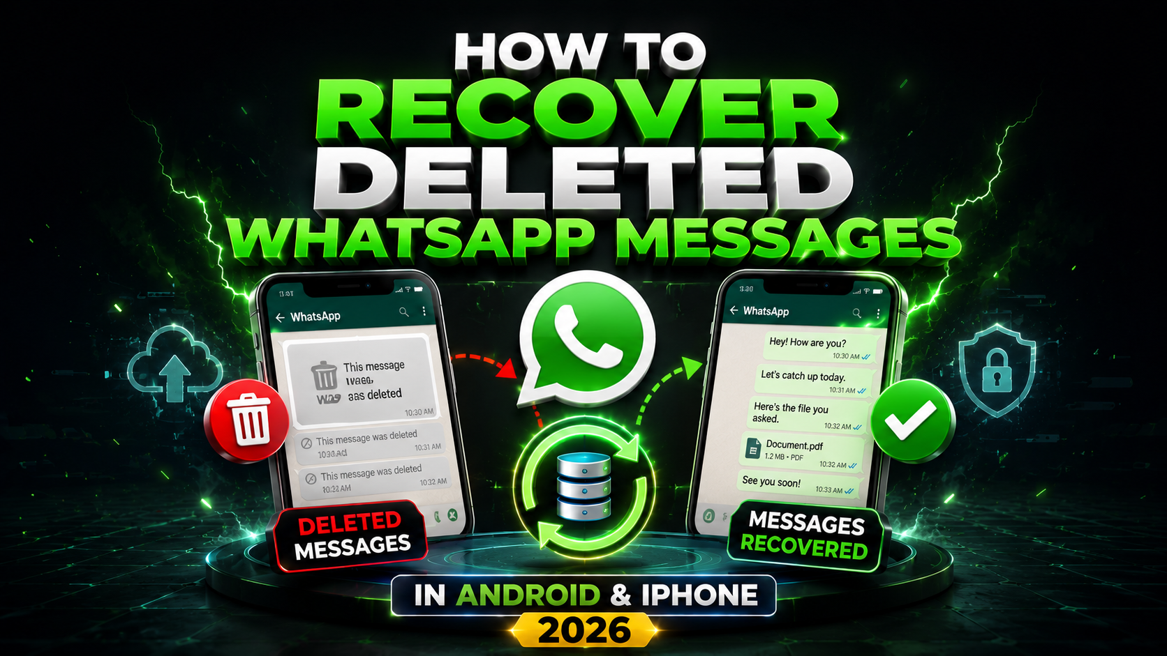 WhatsApp के Deleted Messages कैसे Recover करें 2026 Android और iPhone Guide